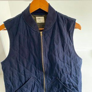 GAP quilted dark chambray vest
